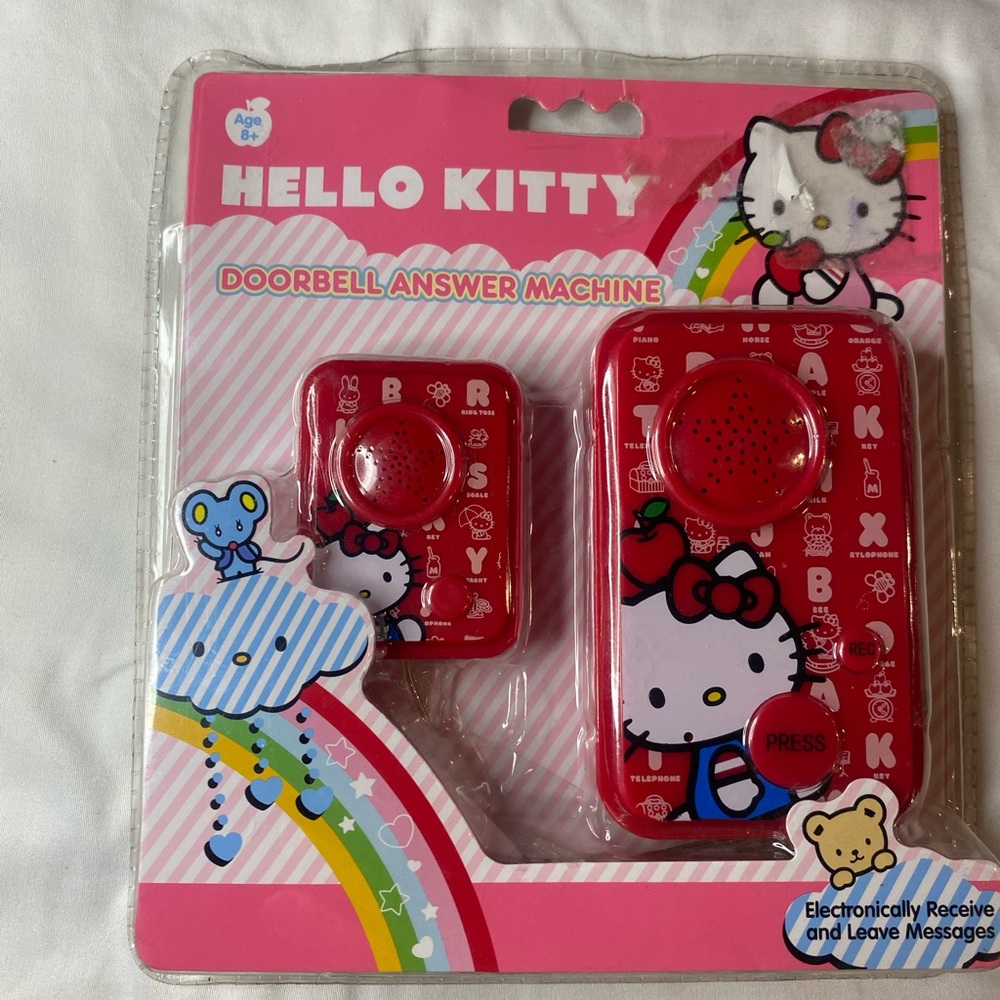 Hello Kitty Red Kids Doorbell Answer Machine Toy